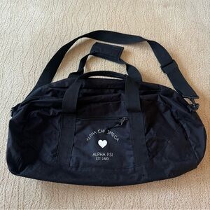 AXO Alpha Chi Sorority, Black Duffel Bag